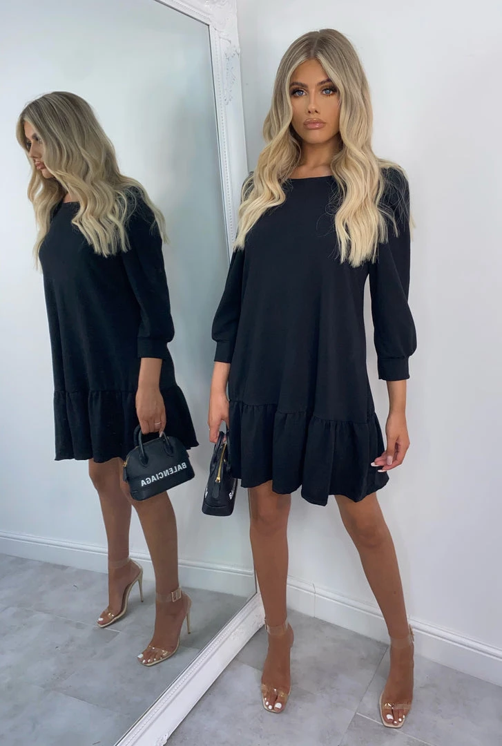 Sorelleuk Gracie Smock Dress - Black(SALE) 2 Sorelleuk Gracie Smock Dress - Black(SALE)