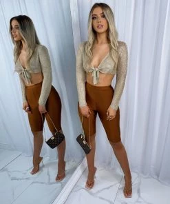 Sorelleuk New Arrivals Georgina Cycling Shorts - Chocolate