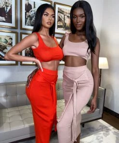 Sorelleuk Avaline Tie Two Piece - Orange(SALE)