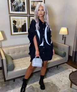 Sorelleuk LOVE Shirt Dress - Black New Arrivals