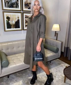 Sorelleuk Flynn Shirt Dress - Khaki