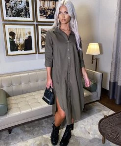 Sorelleuk Flynn Shirt Dress - Khaki