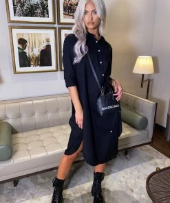 Sorelleuk Flynn Shirt Dress - Black New Arrivals