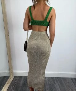 Sorelleuk Faye Metallic Two Piece - Forest