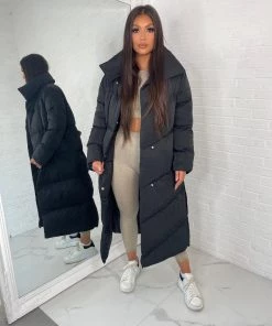 Sorelleuk Clothing Padded Duvet Coat - Black