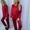 Sorelleuk Flissy Long Silk Pyjamas - Wine