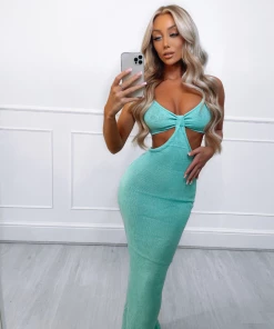 Sorelleuk Nadina Midaxi Dress - Turquoise