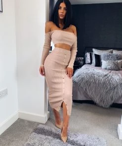 Sorelle New Arrivals Alessandra Ribbed Two Piece - Nude