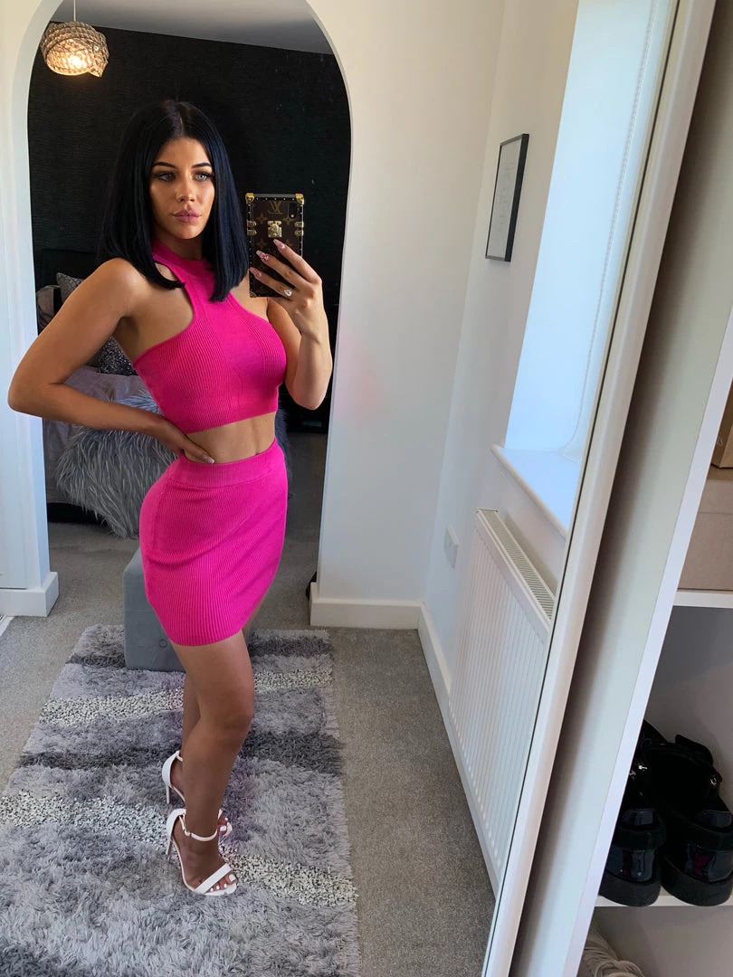 Sorelle Christie Ribbed Two Piece - Pink 3 Sorelle Christie Ribbed Two Piece - Pink