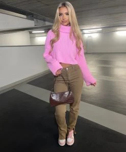 Sorelleuk Kai Cropped Jumper - Pink (SALE)