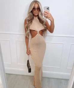 Sorelleuk Saffron Midaxi Dress - Nude New Arrivals