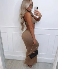 Sorelleuk Saffron Midaxi Dress - Tan