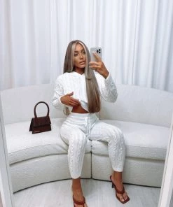 Sorelleuk New Arrivals Nelly Knit Two Piece - Cream (SALE)