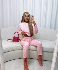 Sorelleuk New Arrivals Nelly Knit Two Piece - Pink (SALE)