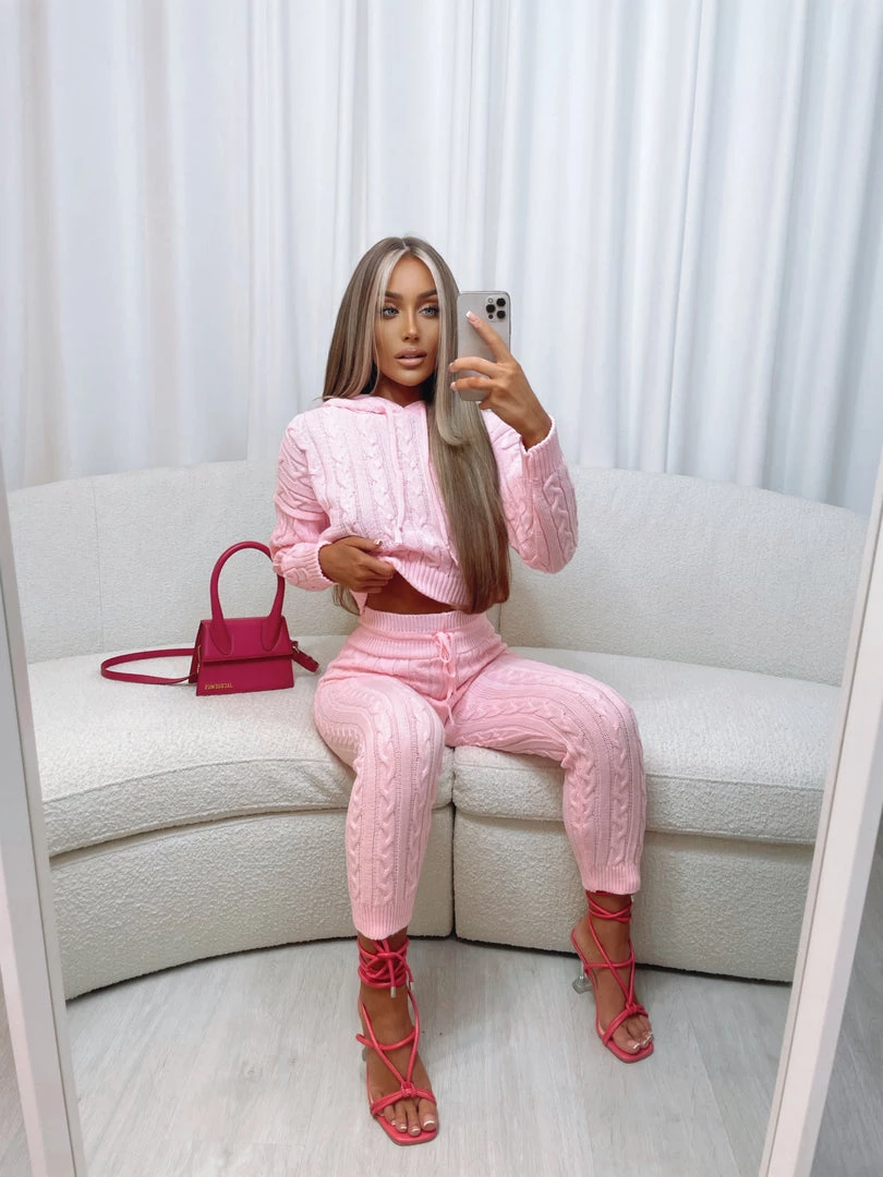 Sorelleuk New Arrivals Nelly Knit Two Piece - Pink (SALE) 1 Sorelleuk New Arrivals Nelly Knit Two Piece - Pink (SALE)