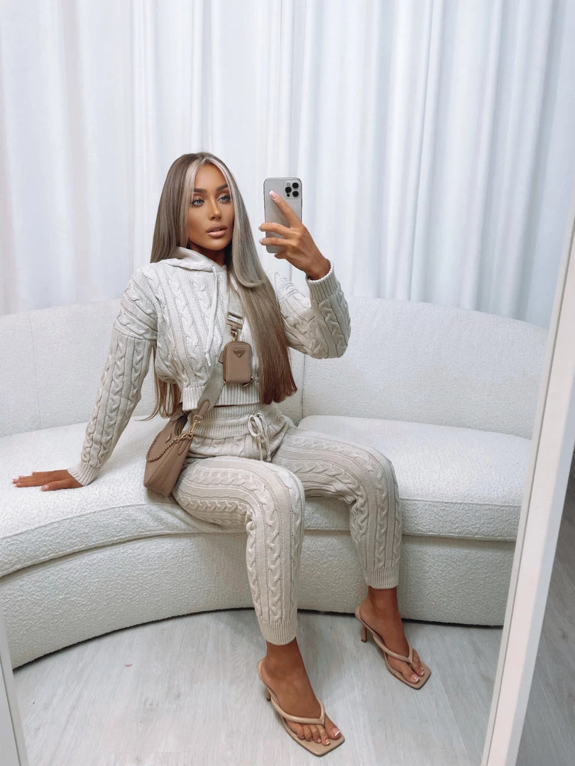 Sorelleuk Nelly Knit Two Piece - Stone (SALE) 1 Sorelleuk Nelly Knit Two Piece - Stone (SALE)