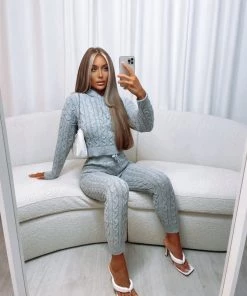 Sorelleuk New Arrivals Nelly Knit Two Piece - Grey (SALE)