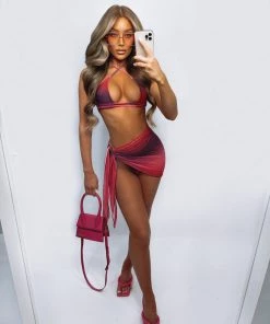 Sorelleuk New Arrivals Xaria 3 Piece Bikini - Pink