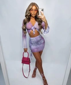 Sorelleuk Fiona Mesh Two Piece - Purple