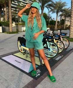 Sorelleuk Saxon Denim 3 Piece - Green (PRE ORDER ONLY)