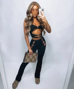 Sorelleuk Nina Ribbed Two Piece - Black