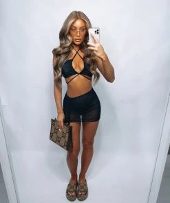 Sorelleuk Landan 3 Piece Bikini - Black Clothing