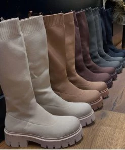 Sorelleuk Knitwear Knitted Chelsea Boots - Brown