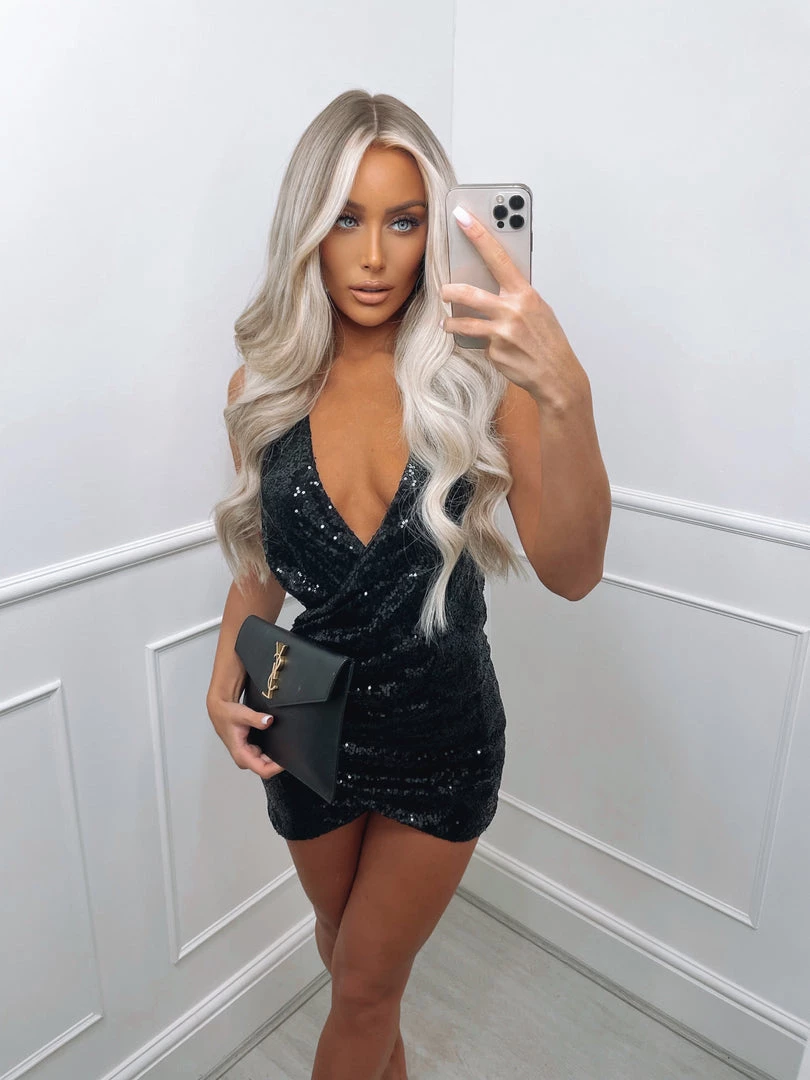 Sorelleuk Blakely Sequin Dress - Black 1 Sorelleuk Blakely Sequin Dress - Black