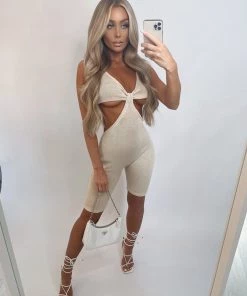 Sorelleuk Renata Playsuit - Nude New Arrivals