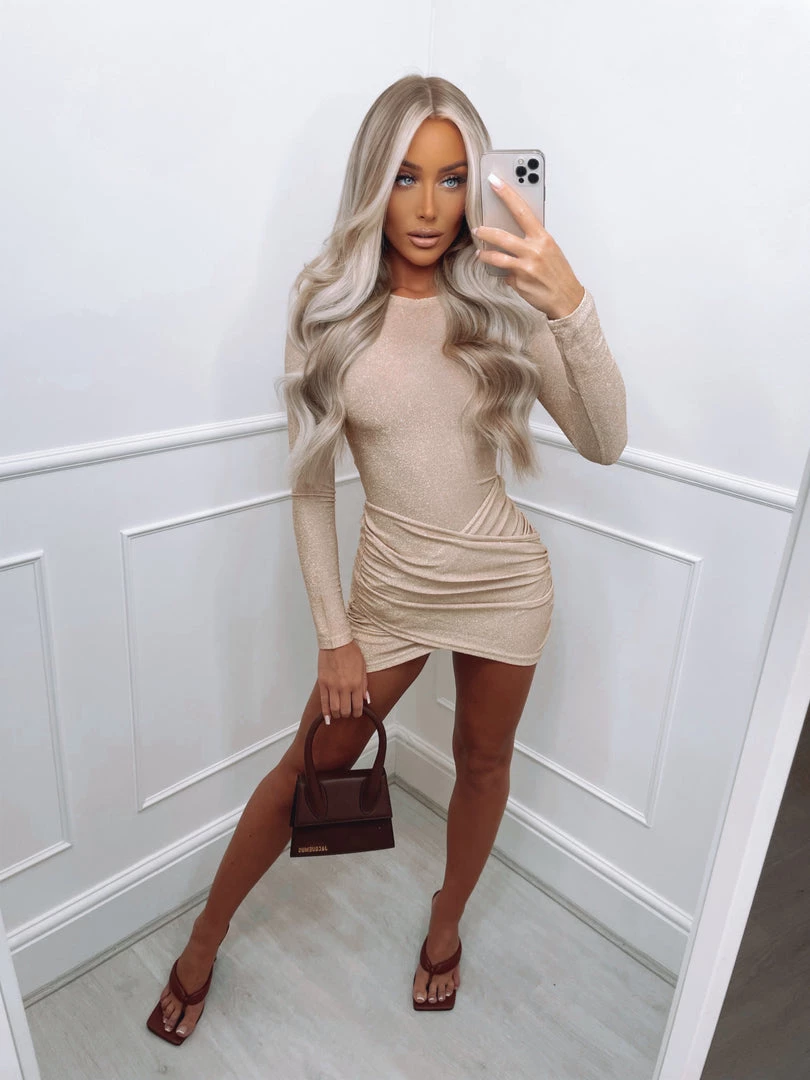 Sorelleuk Lyla Sparkle Two Piece - Gold Clothing 1 Sorelleuk Lyla Sparkle Two Piece - Gold Clothing