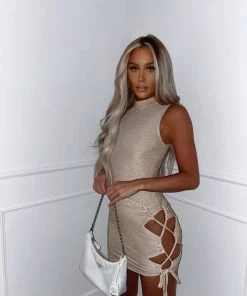 Sorelleuk Imogen Sparkle Two Piece - Gold Clothing