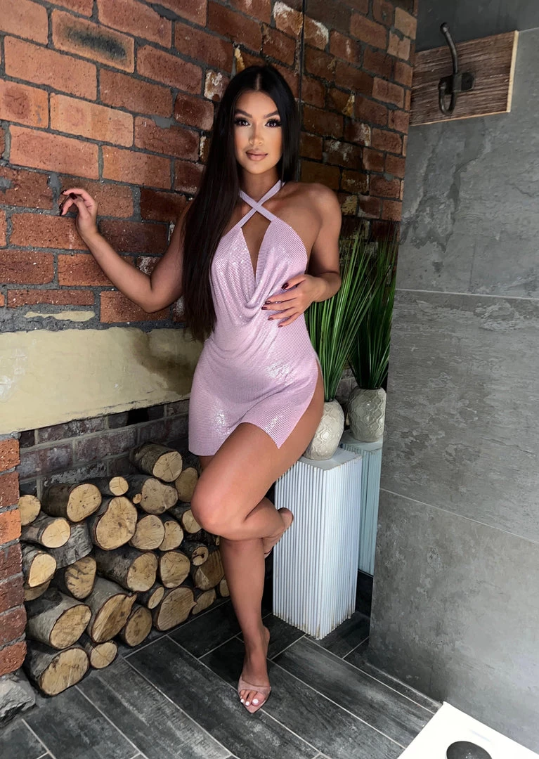 Sorelleuk Zara Chainmail Dress - Lilac 1 Sorelleuk Zara Chainmail Dress - Lilac