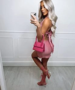 Sorelleuk Emma Glitter Dress - Pink