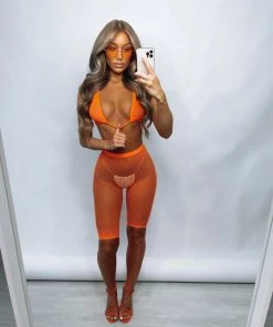 Sorelleuk Sierra Diamanté Two Piece - Orange