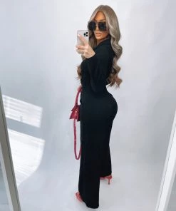 Sorelleuk New Arrivals Harper Petite Jumpsuit - Black