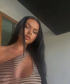 Sorelleuk Gabi Cut Out Dress - Brown 5 Sorelleuk Gabi Cut Out Dress - Brown