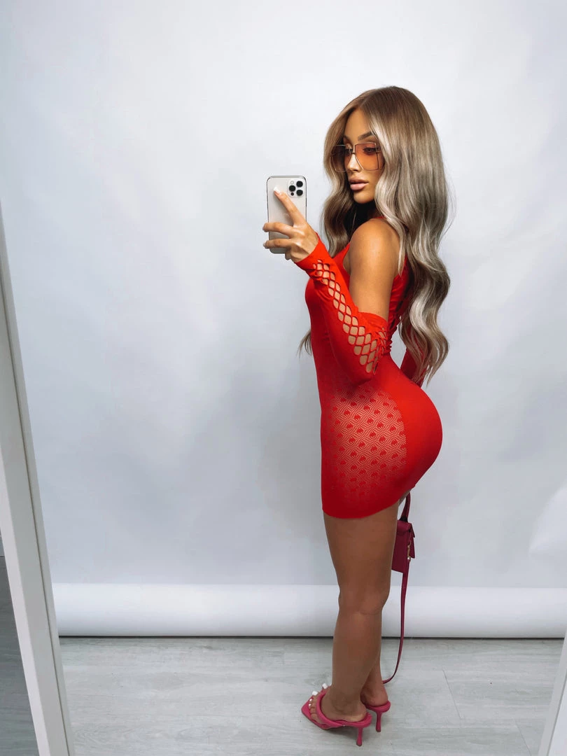 Sorelleuk Alicia Dress - Red New Arrivals 2 Sorelleuk Alicia Dress - Red New Arrivals