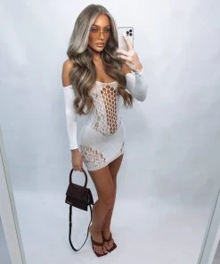 Sorelleuk Kiki Cut Out Dress - White