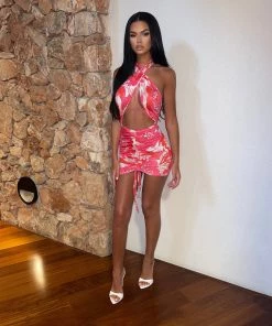 Sorelleuk New Arrivals Charlotte Floral Dress - Pink