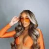 Sorelleuk Frameless Sunglasses - Orange