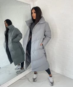 Sorelleuk Padded Duvet Coat - Grey Clothing