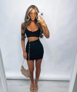 Sorelleuk Arla Button Two Piece - Black New Arrivals