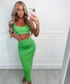 Sorelle Kimberley Ribbed Two Piece - Emerald