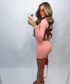 Sorelleuk New Arrivals Kimmy Cut Out Dress - Pink (SALE)