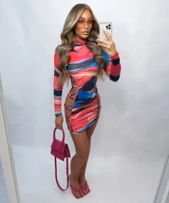 Sorelleuk Sydney Tie Up Dress - Pink