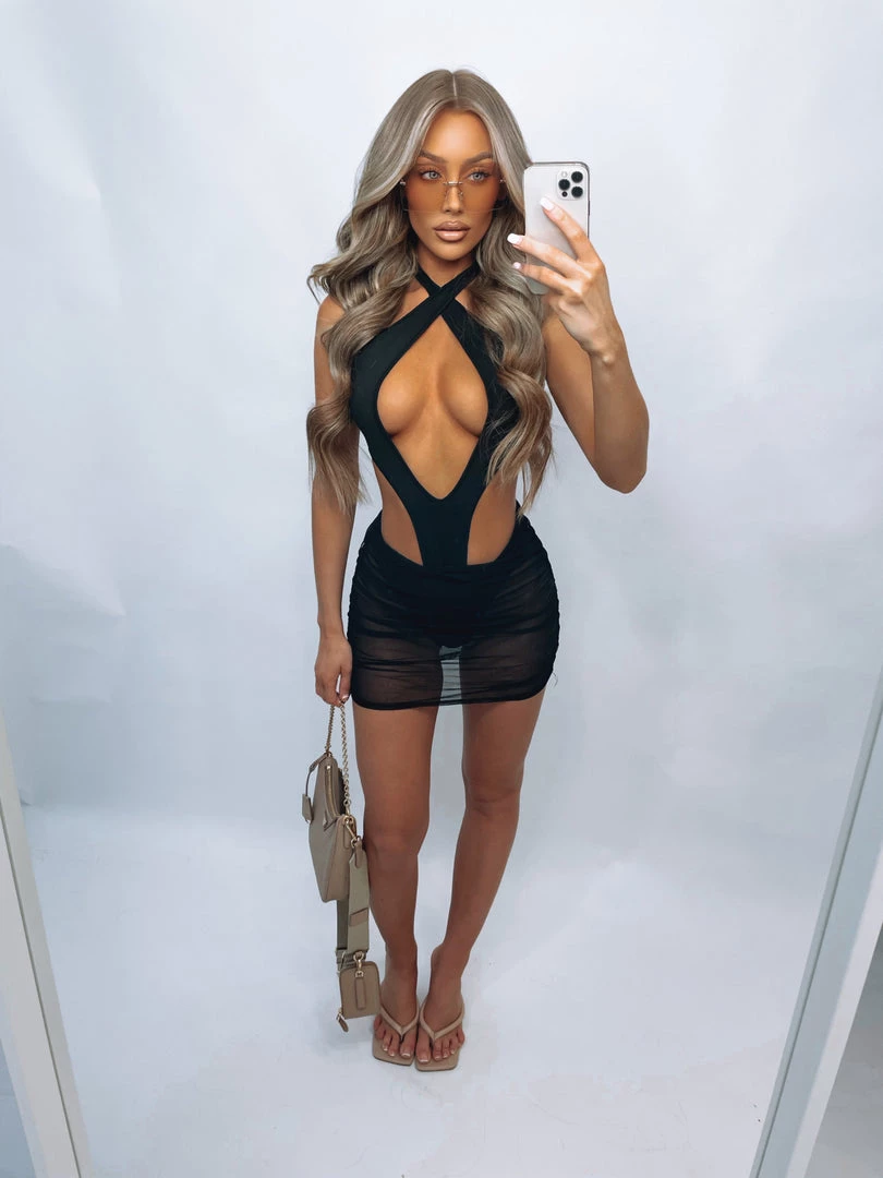 Sorelleuk Eliana Cut Out Dress - Black New Arrivals 1 Sorelleuk Eliana Cut Out Dress - Black New Arrivals