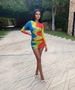 Sorelleuk Martha Mesh Dress - Blue New Arrivals