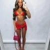 Sorelleuk New Arrivals Poppy 3 Piece Bikini - Red