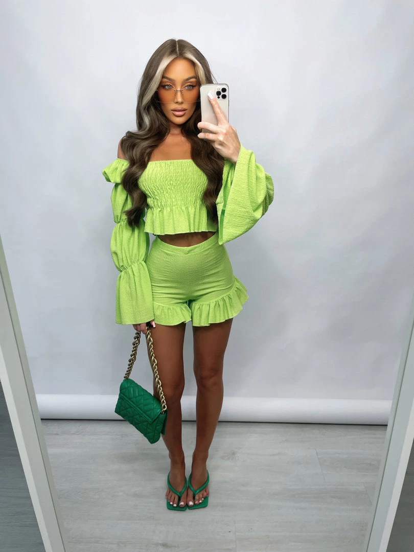 Sorelleuk Austin Two Piece - Lime New Arrivals 2 Sorelleuk Austin Two Piece - Lime New Arrivals