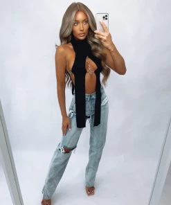 Sorelleuk Carmen Chain Top - Black